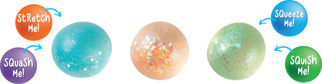 Galaxy Glitter Balls Orange