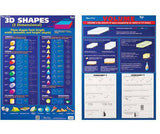 3D Shapes and Volumes Chart Double Sided - Educational Vantage