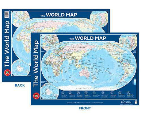 Map of the World Poster - Educational Vantage