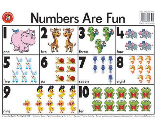 Numbers Are Fun Placemat - Educational Vantage