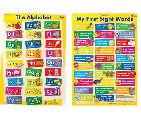 The Alphabet/My First Sight Words Wall Chart - Educational Vantage