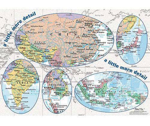 Wall Chart Asia Pacific Region (Double-Sided) - Educational Vantage