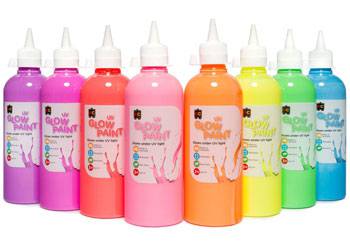 UV Glow Paint Set 500mls - Educational Vantage