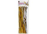 Twistable Ties Gold and Silver 25cm Packet 150 - Educational Vantage