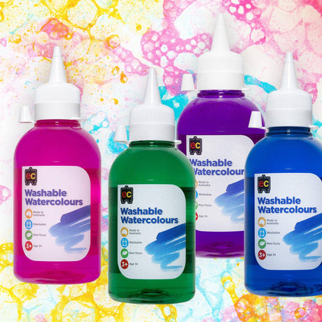 EC Washable Watercolours 250mL Bottles - Educational Vantage