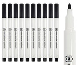 EC Whiteboard Markers 2.9mm Bullet Black Pack of 10 - Educational Vantage