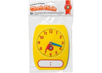 Digital/Analogue Clock Dial Write On/Wipe Off - Educational Vantage