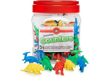 Dinosaur Counters Jar of 64 - Educational Vantage