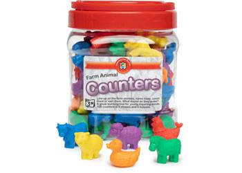 Farm Animal Counters Jar of 108 - Educational Vantage