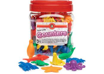 Sea Life Counters Jar of 84 - Educational Vantage