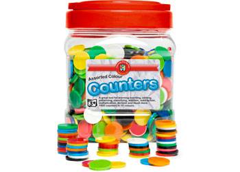 Small 10 Colour Counters Jar of 1000 - Educational Vantage