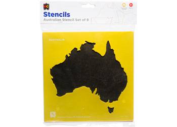 Australia & State Map Stencils - Educational Vantage