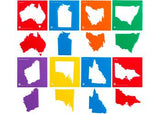 Australia & State Map Stencils - Educational Vantage