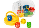 Giant Wooden Dice Jar of 16 - Educational Vantage