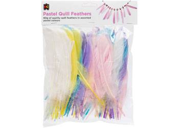 Pastel Quill Feathers - Educational Vantage