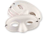 Half Mask Paper Mache With Elastic Pk of 24 - Educational Vantage