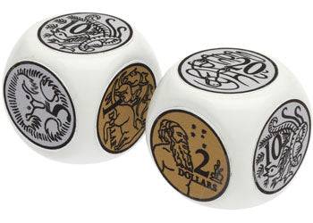 Jumbo Australian Coin Dice Set of 2 - Educational Vantage