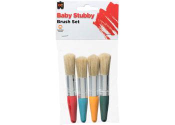 Baby Stubby Brush Set of 4 - Educational Vantage