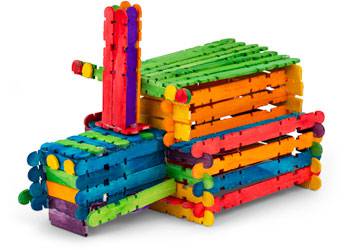 Coloured Construction Popsticks - Educational Vantage