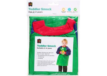 Toddler Smock Green and Blue (ages 2-4) - Educational Vantage