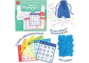 Addition & Subtraction Bingo - Educational Vantage