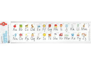 Alphabet Desk Strips Modern Cursive Script - Hangs - Educational Vantage