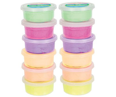 Paper Magiclay 240g Neon Colours 12 Canisters - Educational Vantage