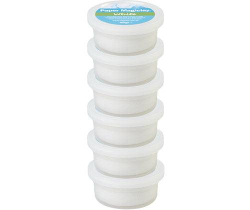 Paper Magiclay 240g White 6 Canisters - Educational Vantage