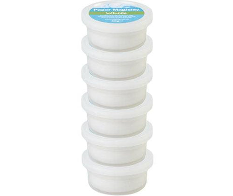 Paper Magiclay 240g White 6 Canisters - Educational Vantage