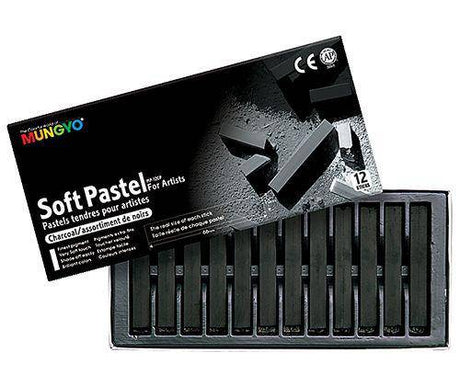 Soft Pastel Compressed Charcoal Pack of 12 - Educational Vantage