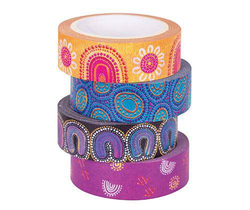 Washi Tape Contemporary Australian Indigenous Pack of 8 - Educational Vantage