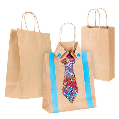 Paper Bag with Handle Pack of 10 - Educational Vantage