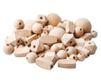 Wooden Natural Beads Assorted Pack of 92 - Educational Vantage