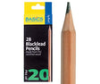 Zart Basics Blacklead Pencils Pack of 20 - Educational Vantage