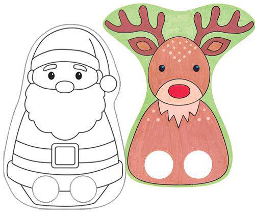 Cardboard Christmas Finger Puppets Pack of 30 - Educational Vantage