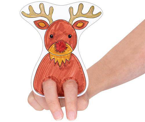 Cardboard Christmas Finger Puppets Pack of 30 - Educational Vantage