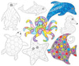 ColourMe Cardboard Sea Creatures Pack of 24 - Educational Vantage