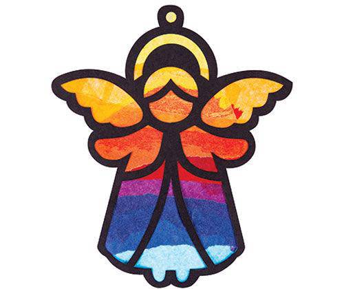 Stained Glass Angels Pack of 10 - Educational Vantage