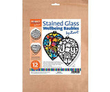 Stained Glass Wellbeing Baubles Pack of 12 - Educational Vantage