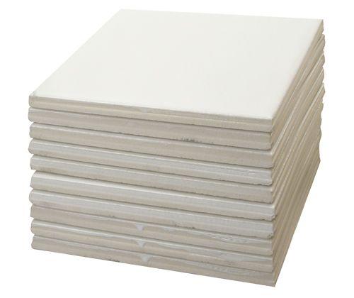 Glazed Tile 97mm White Pack of 10 - Educational Vantage