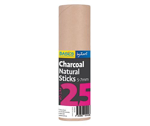 Charcoal Natural 5-7mm Thick Pack of 25 - Educational Vantage