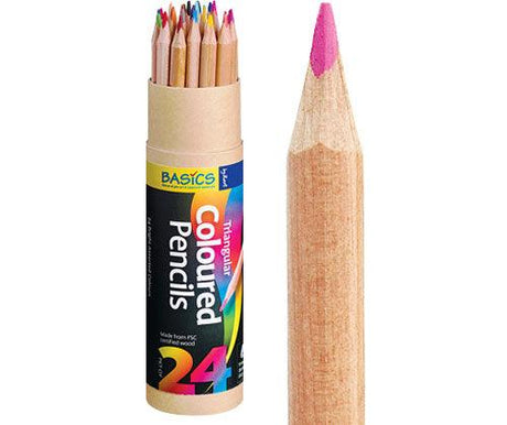 Zart Basics Triangular Coloured Pencils - Educational Vantage