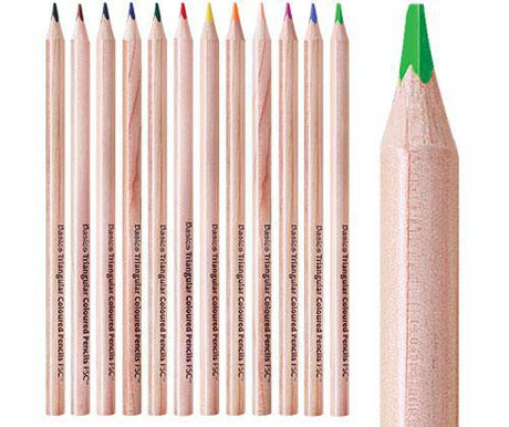 Zart Basics Triangular Coloured Pencils - Educational Vantage