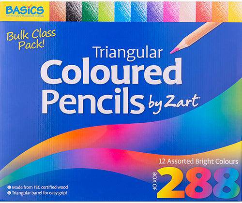 Zart Basics Triangular Coloured Pencils - Educational Vantage