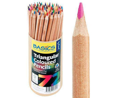 Zart Basics Triangular Coloured Pencils - Educational Vantage