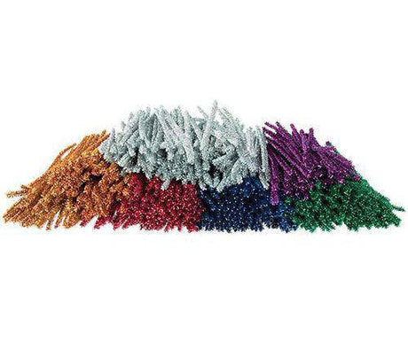 Basics Coloured Tinsel Stems 15cm Pack of 500 - Educational Vantage