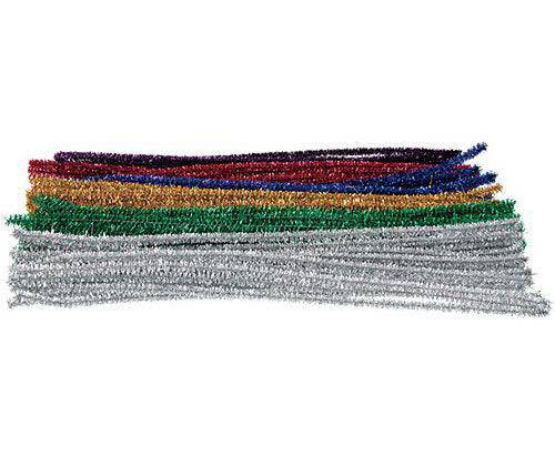 Basics Coloured Tinsel Stems 30cm Pack of 150 - Educational Vantage