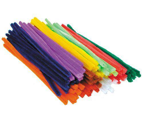 Chenille Stems Giant Coloured 30cm Pack of 100 - Educational Vantage