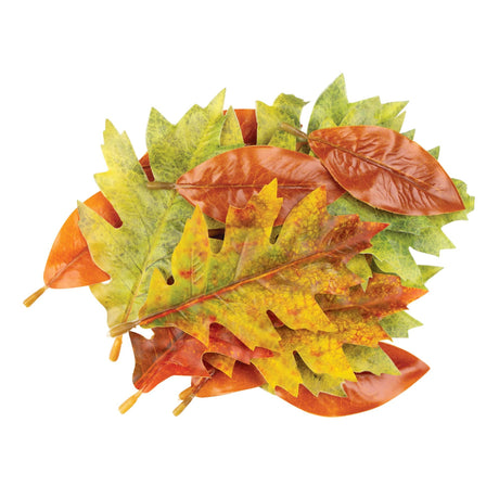 Autumn Leaves Assorted Plastic Pack of 50 - Educational Vantage