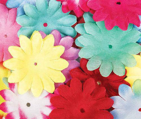 Fabric Flower Embellishments Pack of 250 - Educational Vantage